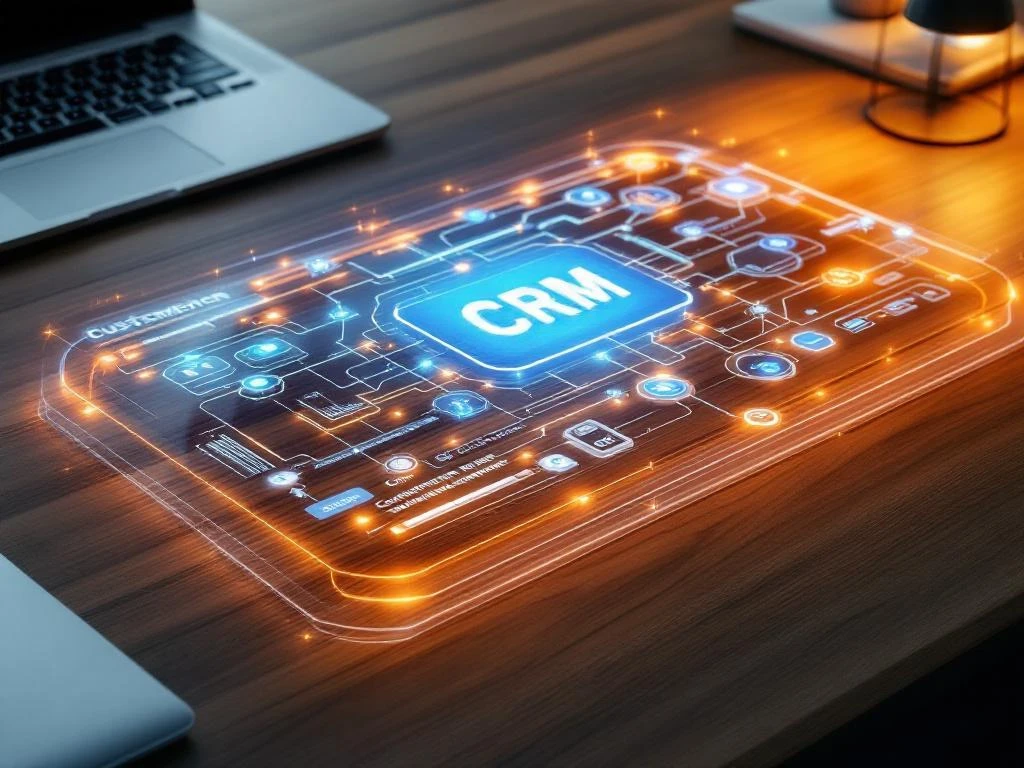 Holografische CRM-interface met klantdata en relatienetwerken boven modern bureau met laptop


---

**Feedback Request**: Would you like me to generate an alternative version or adjust any aspect of this alt text?